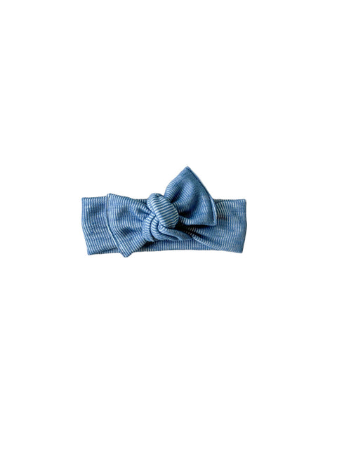 navy-blue-ribbed-tie-on-headwrap Boosh Baby - Sophia's Style-1